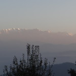 Sunrise view of the Himalayas